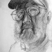 George Wallace - Self Portrait, pencil