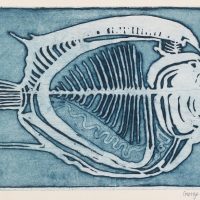 George Wallace - Fish, 1955, deep etch