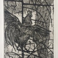 George Wallace - Peter and the Cock, 1956, etching & softground
