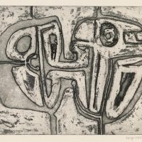 George Wallace - Joined Forms, 1956, etching & deep etch