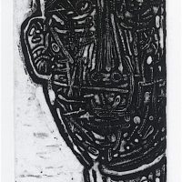 George Wallace - Burnt Man, 1961, deep etch