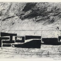 George Wallace - Fortifications in a Landscape, 1957, etching & aquatint