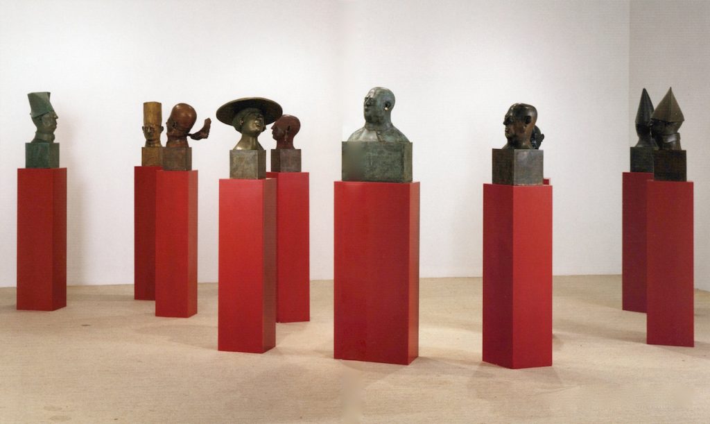 George Wallace - Ten Bronze Heads at the Art Gallery of Hamilton, 2001