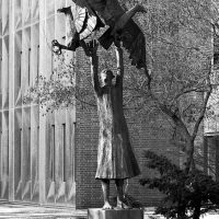 Man Releasing Eagles (Carey Fox Memorial), 1973, welded corten steel