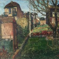 George Wallace - The Back Garden, Falmouth, 1952, oil painting on canvas