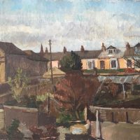 George Wallace - Falmouth Back Gardens, 1951, Oil Painting on Canvas