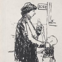 George Wallace - Ices (Woman and Boy), c.1954, lithograph