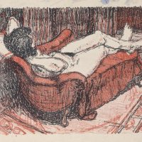 George Wallace - Model on a Sofa, 1954, lithograph