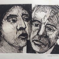 George Wallace - Man & Woman, 1989, monotype