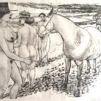 George Wallace - Pregnant Mare at the Beach II, 1991, monotype