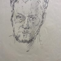 George Wallace - Portrait of Malcolm Ross MacDonald, 1957, pencil