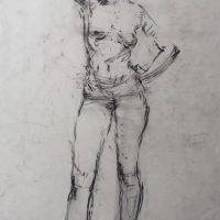 George Wallace - Model, 1947, graphite