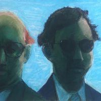 George Wallace - Two Businessmen, 1990, pastel