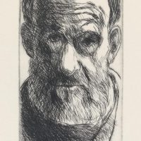 George Wallace - Self Portrait - drypoint - 1993