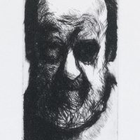 George Wallace - Self Portrait - drypoint - 1994