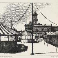 George Wallace - The Fun Fair at Dun Laoghaire - etching