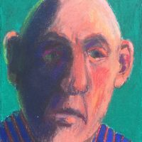 George Wallace - Man's Head, 1998, pastel
