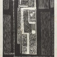 George Wallace - Mine Shaft - woodcut - c.1955